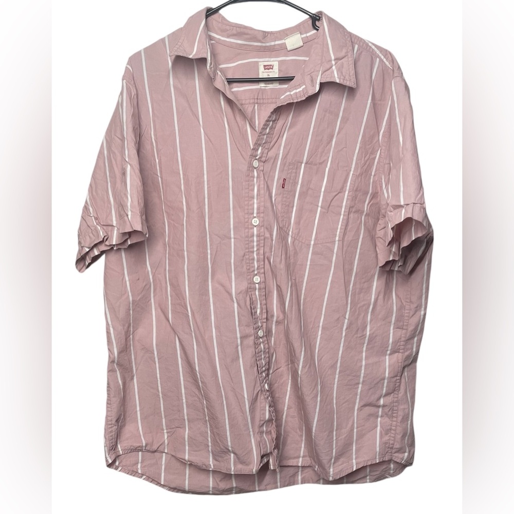 Levi’s Size XL Men’s Pink Short Sleeve Button Down